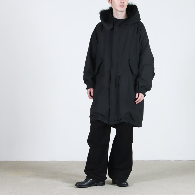 COMOLI(コモリ) コットンナイロン ミリタリーフーデッドコート