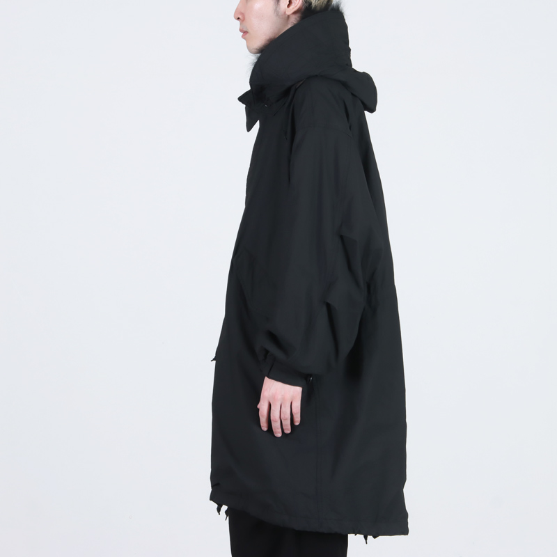 COMOLI(コモリ) コットンナイロン ミリタリーフーデッドコート