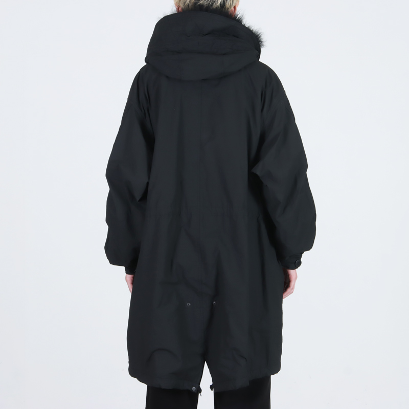 COMOLI(コモリ) コットンナイロン ミリタリーフーデッドコート