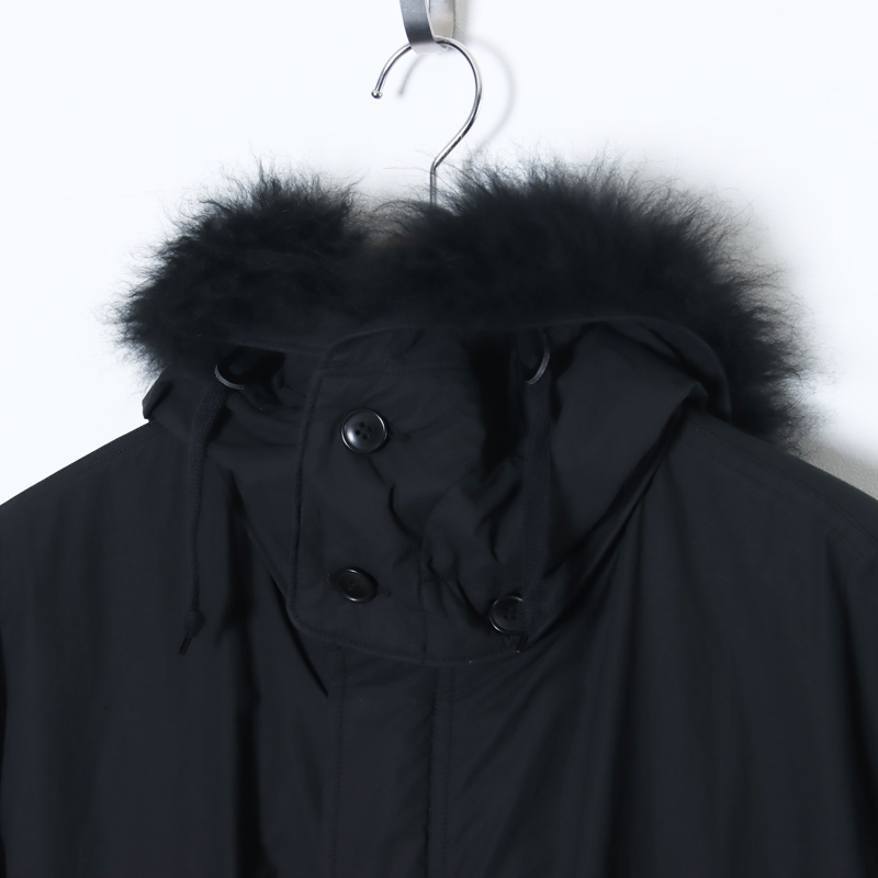 COMOLI(コモリ) コットンナイロン ミリタリーフーデッドコート