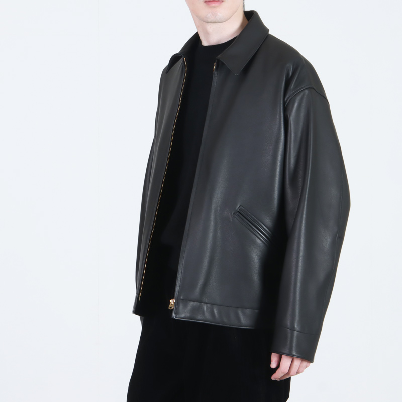 COMOLI(コモリ) カーフスキン ジップショートジャケット