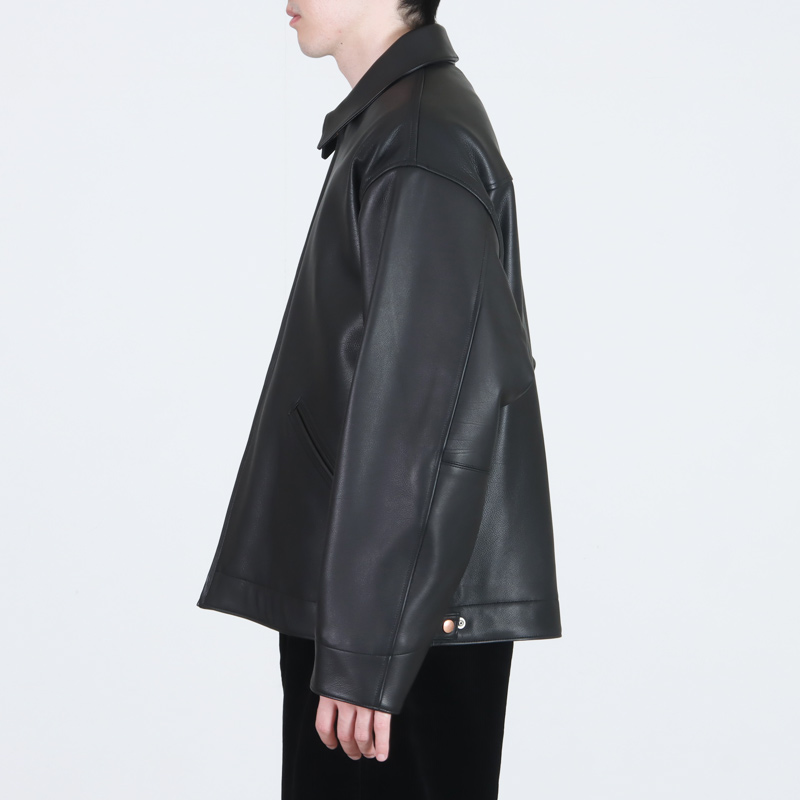 COMOLI(コモリ) カーフスキン ジップショートジャケット