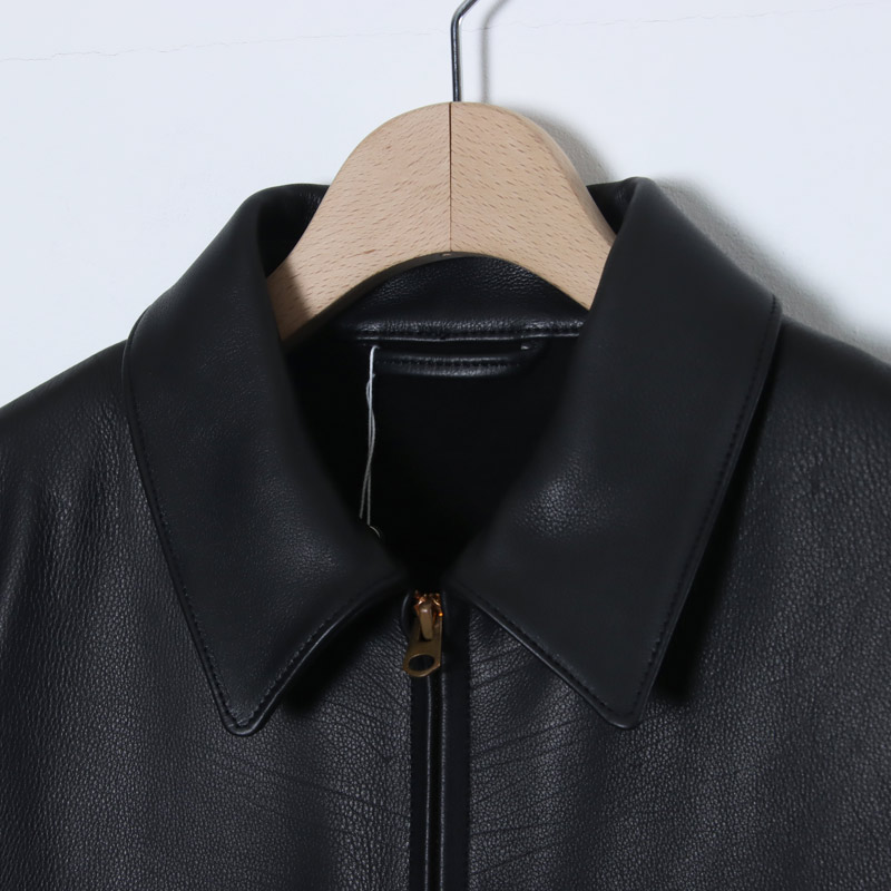 COMOLI(コモリ) カーフスキン ジップショートジャケット