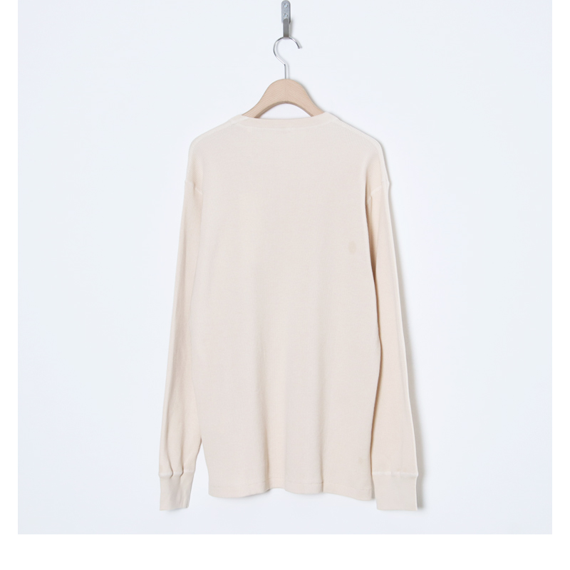 COMOLI(コモリ) コットンカシミヤ ワッフル長袖クルー