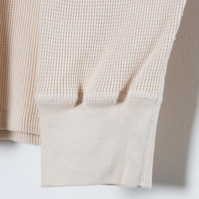 COMOLI(コモリ) コットンカシミヤ ワッフル長袖クルー