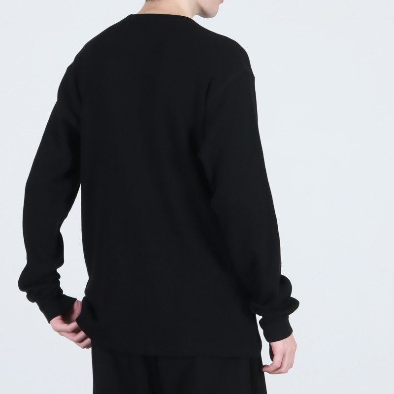 COMOLI(コモリ) コットンカシミヤ ワッフル長袖クルー