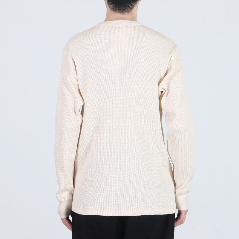 COMOLI(コモリ) コットンカシミヤ ワッフル長袖クルー