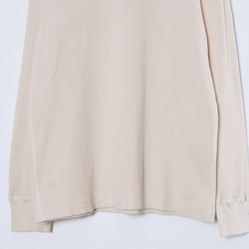 COMOLI(コモリ) コットンカシミヤ ワッフル長袖クルー