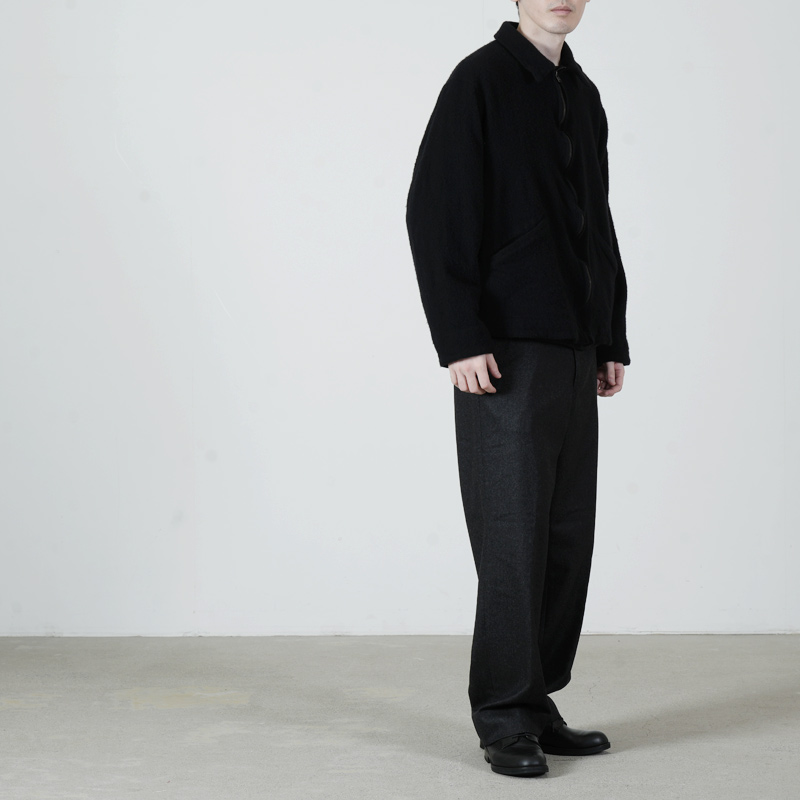 COMOLI 縮絨ウール ジップショートジャケット　サイズ3 COMOLI (コモリ) 縮絨ウール ジップショートジャケット