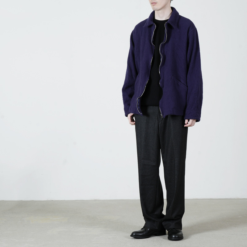 COMOLI (コモリ) 縮絨ウール ジップショートジャケット