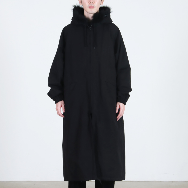 COMOLI(コモリ) フーデッド ロングコート