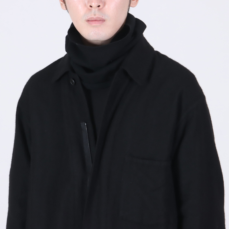 新品未使用 COMOLI 25AW カシミヤネックウォーマー ブラック COMOLI (コモリ) カシミヤ ネックウォーマー