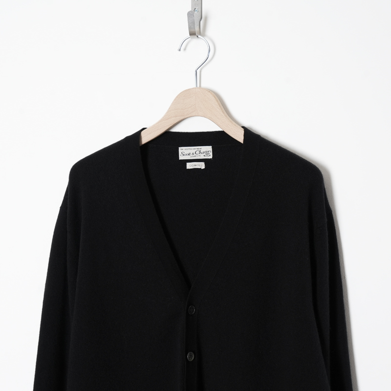 comoli コモリ カーディガン COMOLI (コモリ) SCOTT&CHARTERS別注 Vネックカーディガン