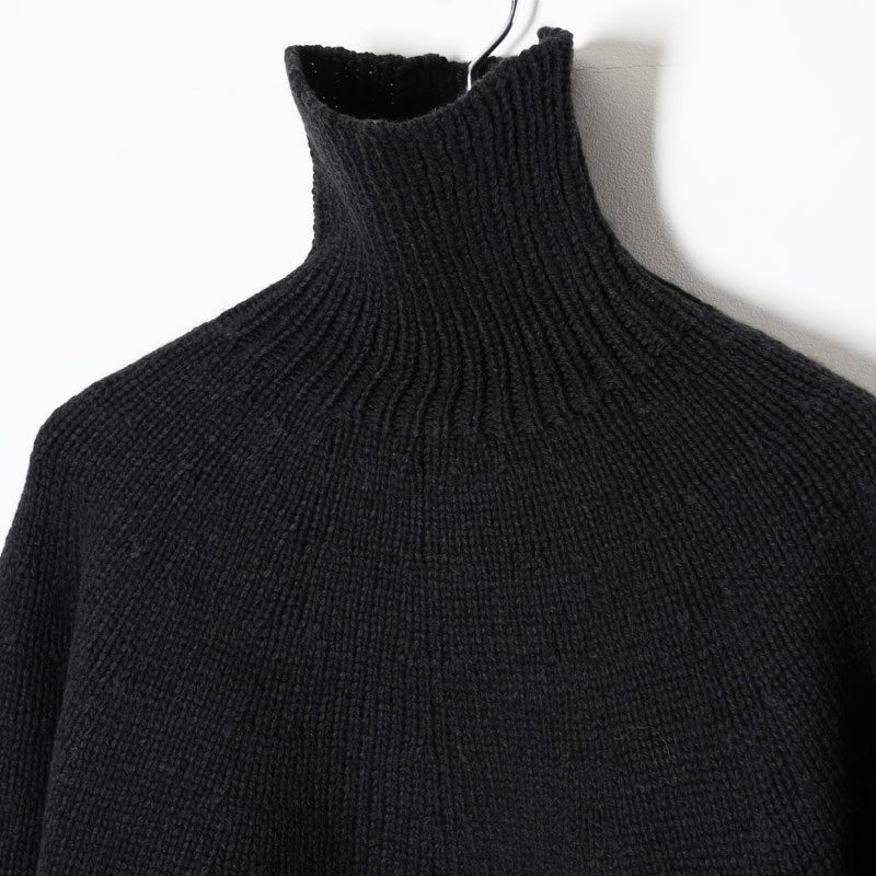 COMOLI (コモリ) カシミヤ和紙 ハンドタートルネックニット