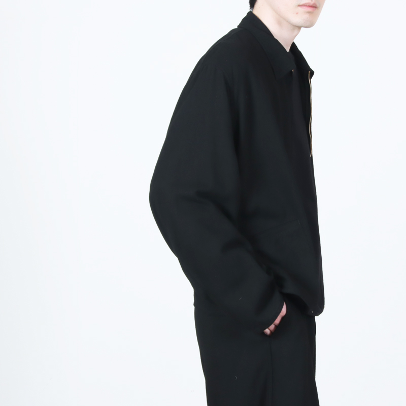 comoli 25ss シルクネップジップショートジャケット　サイズ2 COMOLI (コモリ) シルクネップ ジップショートジャケット
