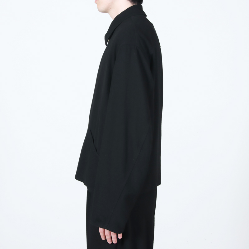 COMOLI (コモリ) シルクネップ ジップショートジャケット