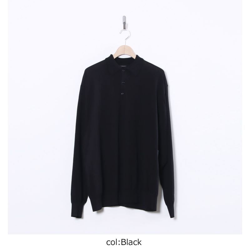 COMOLI (コモリ) コットン ニットポロ