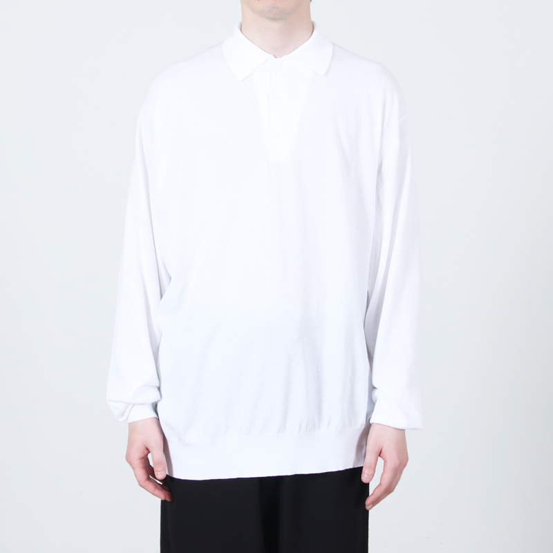 COMOLI 25SS コットン ニットポロ 3 COMOLI (コモリ) コットン ニットポロ