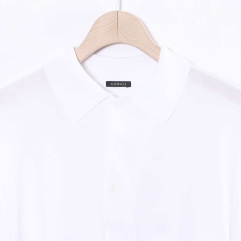 COMOLI 25SS コットン ニットポロ 3 COMOLI (コモリ) コットン ニットポロ