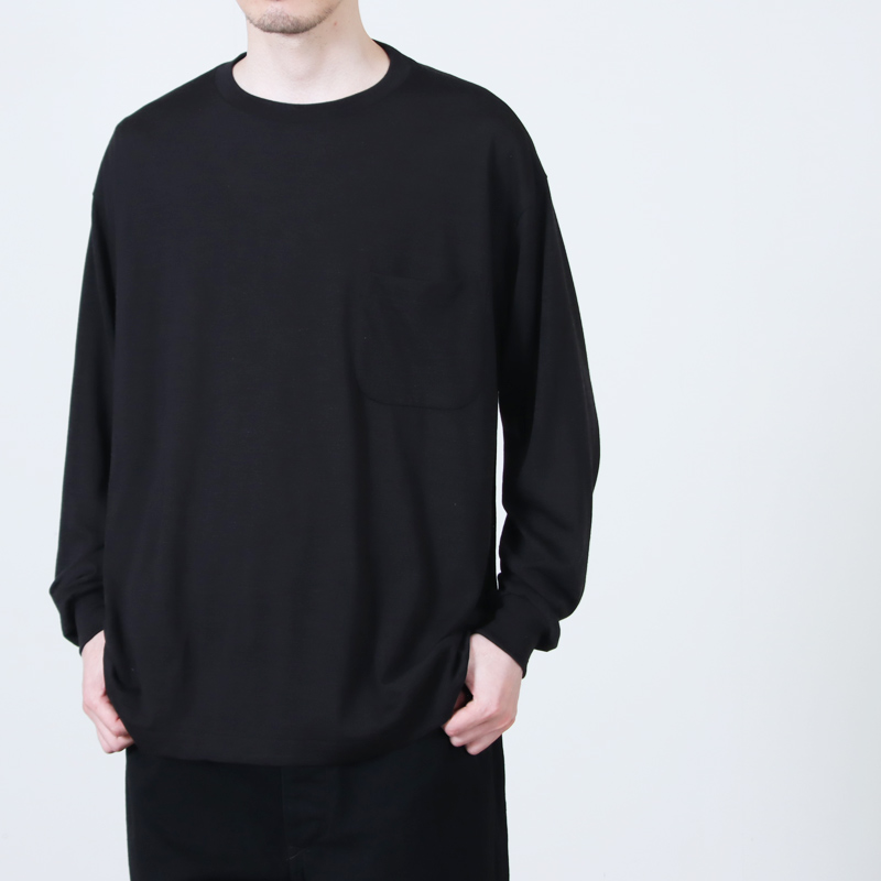 COMOLI (コモリ) サマーウール 長袖Tシャツ