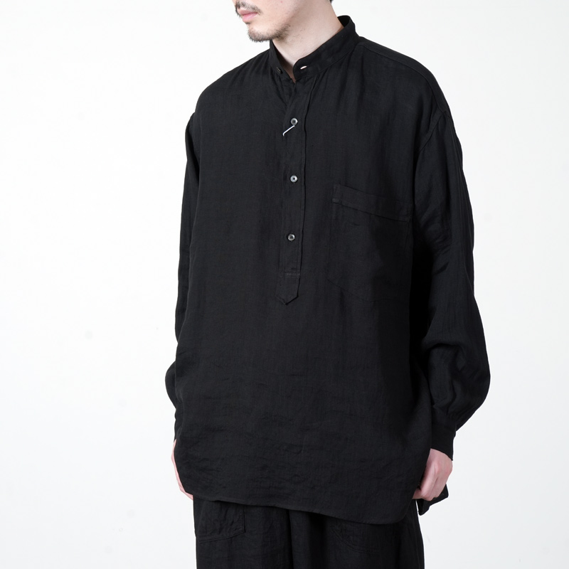 COMOLI (コモリ) リネンWクロス プルオーバーシャツ