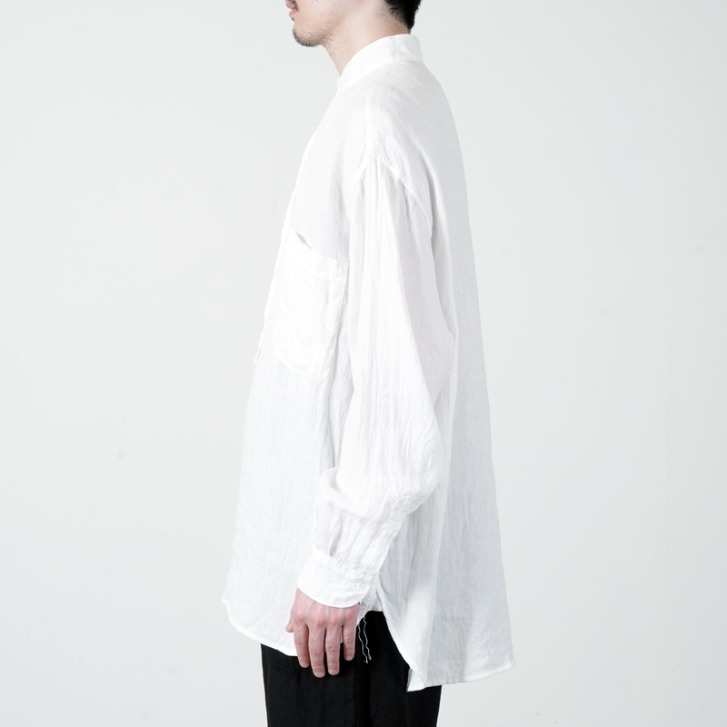 COMOLI (コモリ) リネンWクロス プルオーバーシャツ