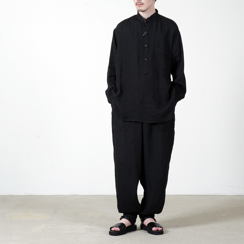 COMOLI (コモリ) リネンWクロス プルオーバーシャツ