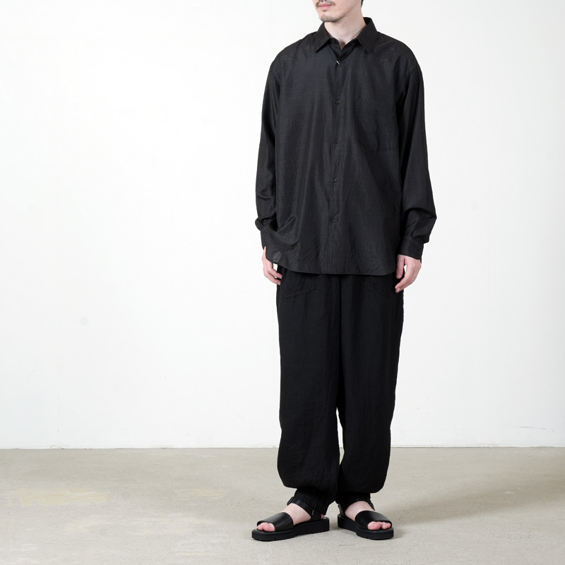 COMOLI (コモリ) リネンWクロス ドローストリングパンツ
