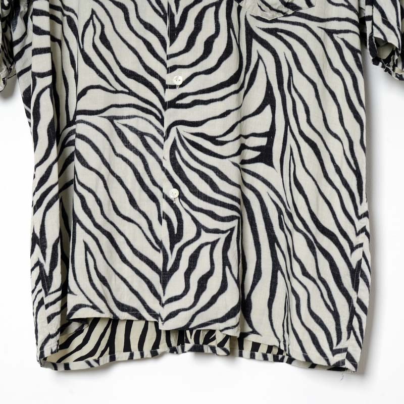 COMOLI (コモリ) ZEBRA 半袖オープンカラーシャツ