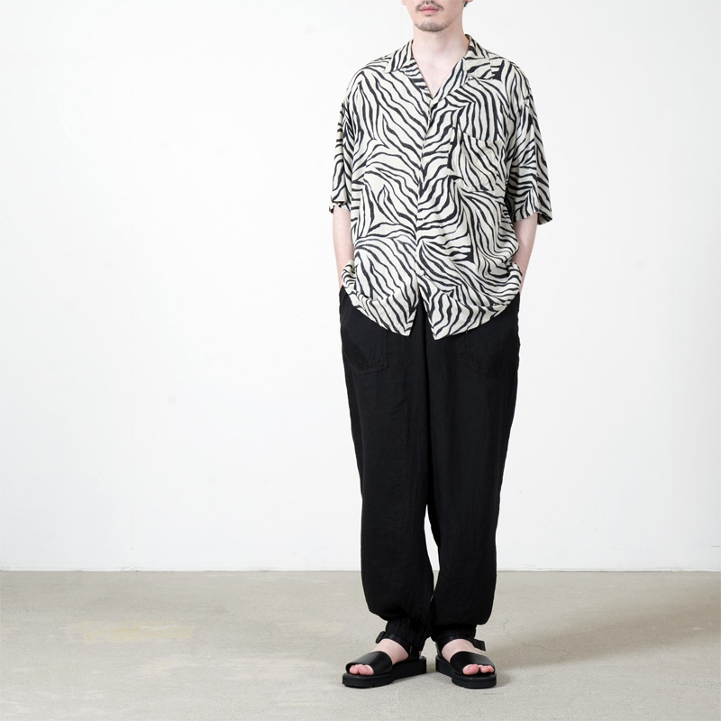 COMOLI (コモリ) ZEBRA 半袖オープンカラーシャツ