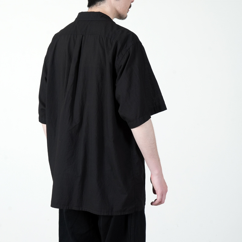 COMOLI (コモリ) KHADIコットン 半袖オープンカラーシャツ
