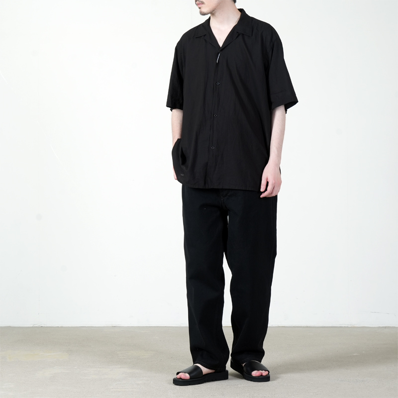 COMOLI (コモリ) KHADIコットン 半袖オープンカラーシャツ