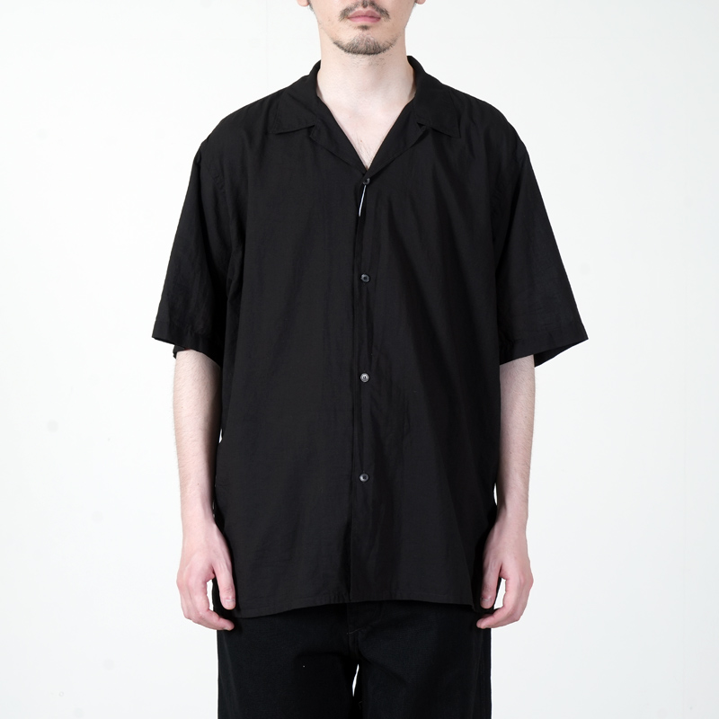 COMOLI (コモリ) KHADIコットン 半袖オープンカラーシャツ
