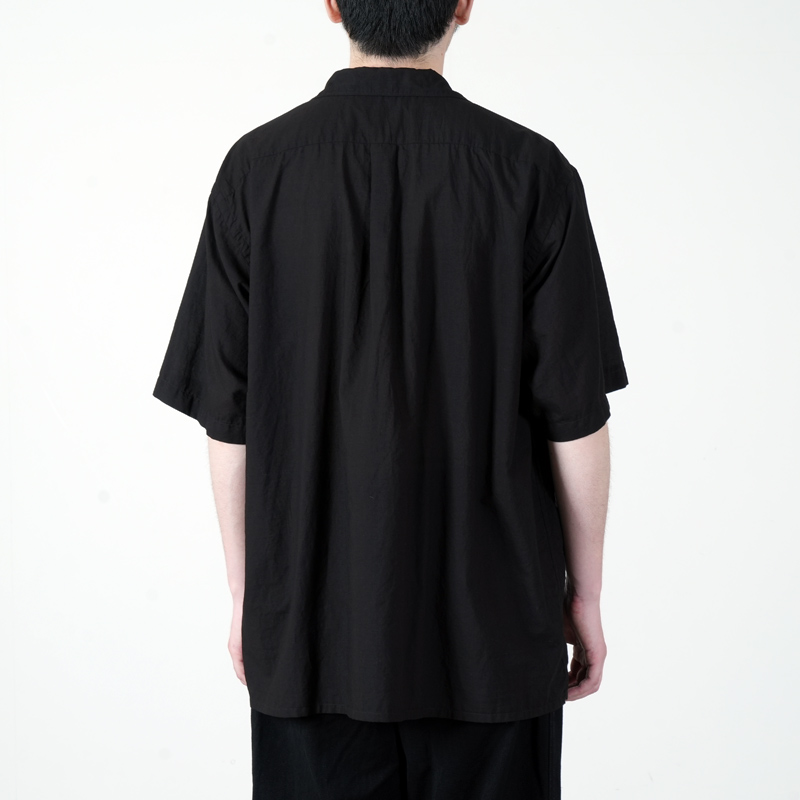 COMOLI (コモリ) KHADIコットン 半袖オープンカラーシャツ　サイズ3 COMOLI (コモリ) KHADIコットン 半袖オープンカラーシャツ