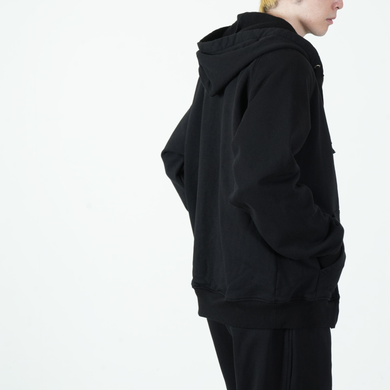 COMOLI (コモリ) コットン裏毛 ジップパーカ