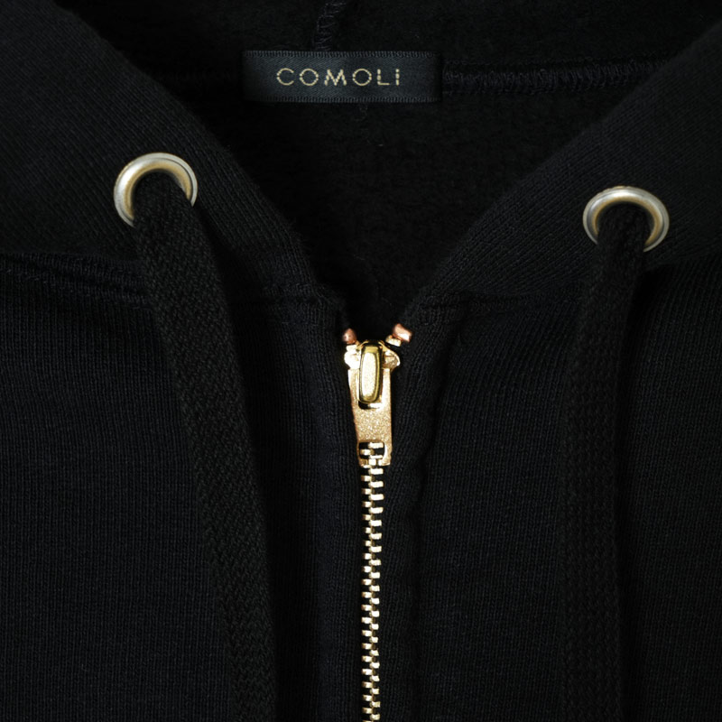 COMOLI (コモリ) コットン裏毛 ジップパーカ