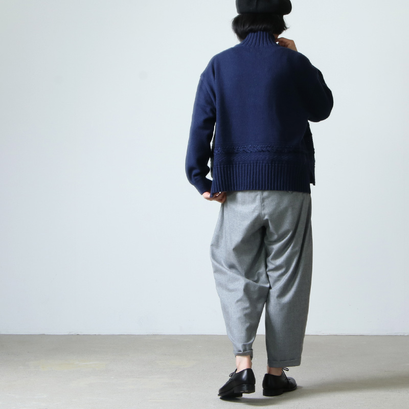 NEW 美品 COOHEM コーヘン ウール ニット SOLID TWEEDY キャメル