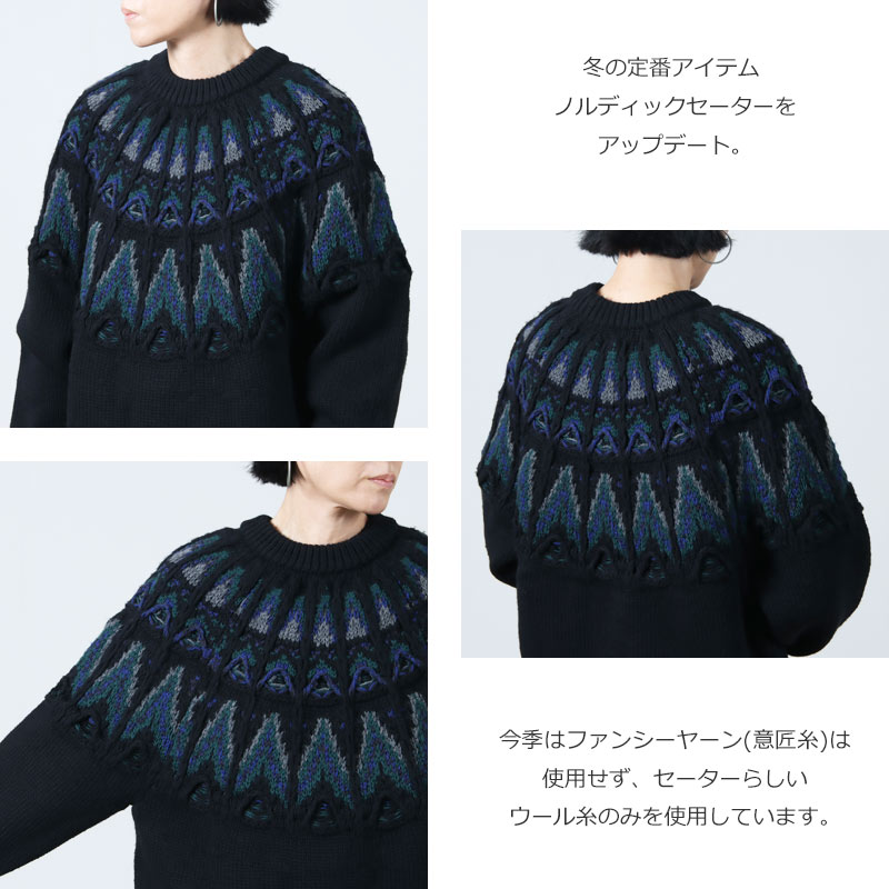 COOHEM (コーヘン) KOHEN NORDIC KNIT P/O / コウヘン ノルディックニットプルオーバー