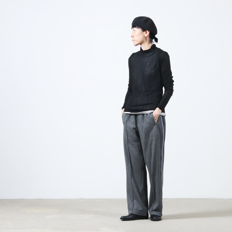 COOHEM(إ) KNIT SIDELINE HERRINGBONE TRACK PANTS WOMENS
