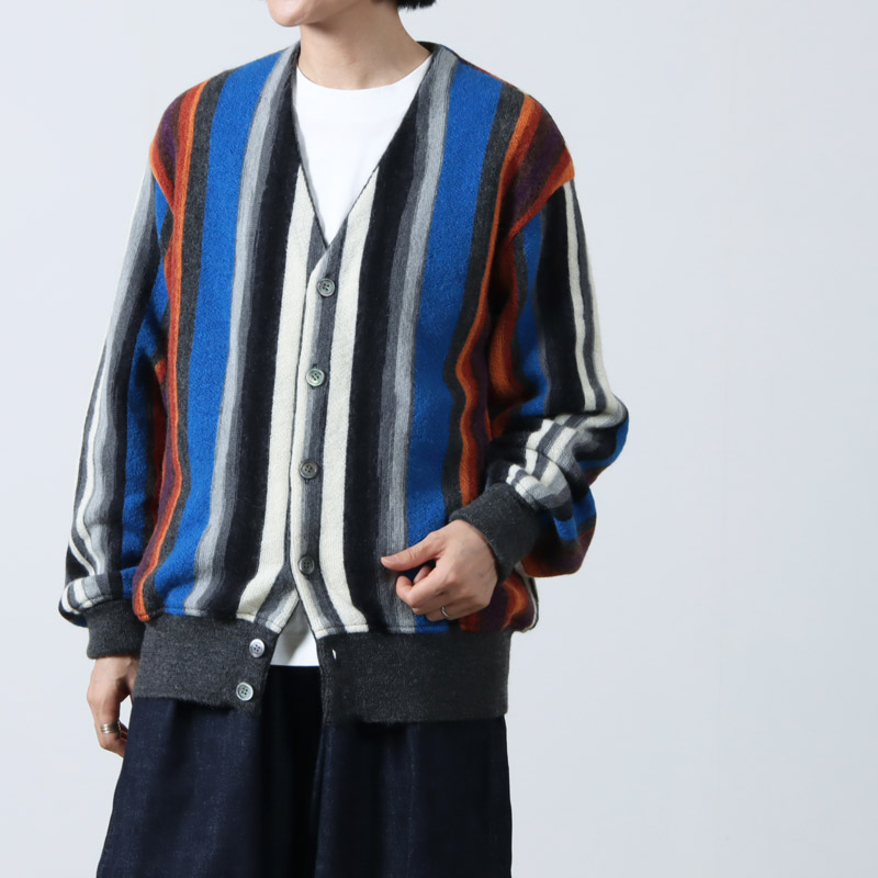 Tシャツ/カットソー(七分/長袖)ROKU stripe mexipa knit