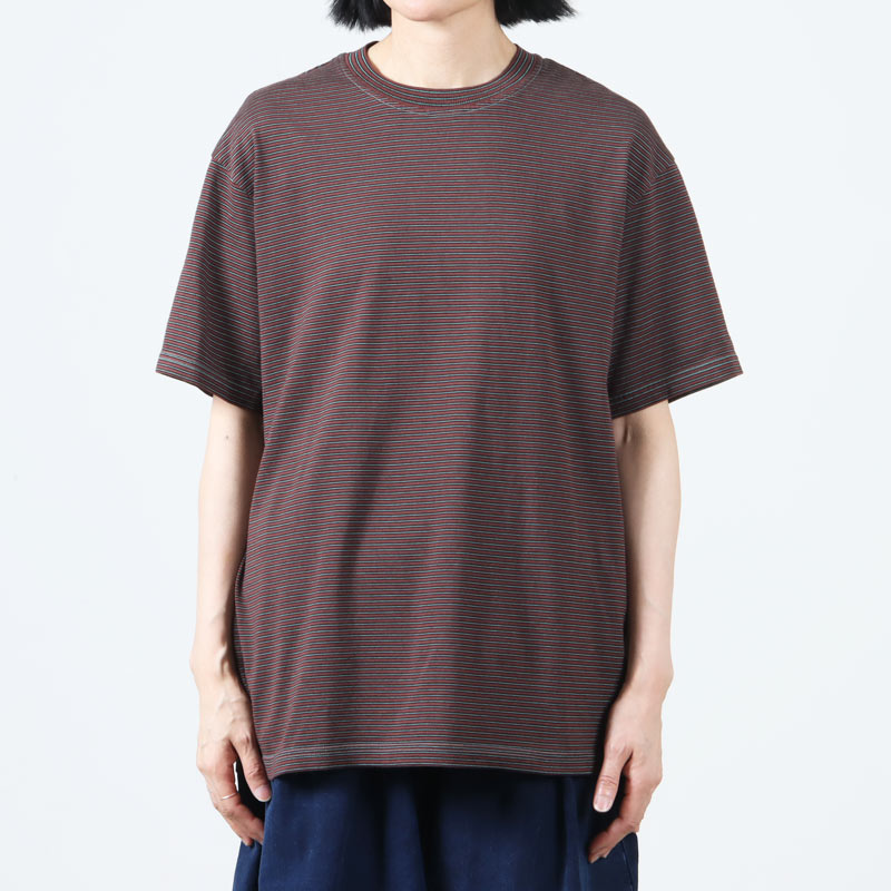 COOHEM(إ) Yonetomi NEW BASIC GARMENT DYED BORDER T-SHIRT