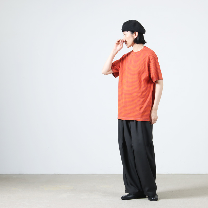 COOHEM(إ) Yonetomi NEW BASIC GARMENT DYED BORDER T-SHIRT
