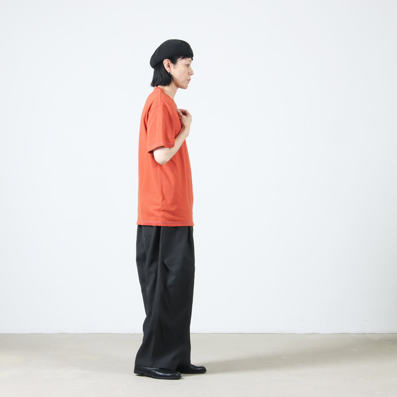 COOHEM(إ) Yonetomi NEW BASIC GARMENT DYED BORDER T-SHIRT