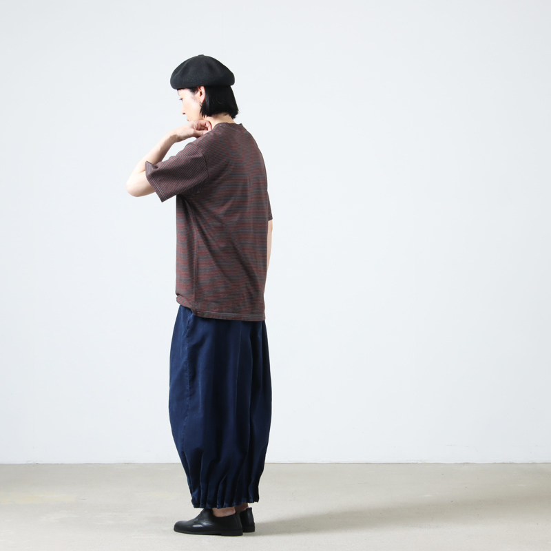 COOHEM(إ) Yonetomi NEW BASIC GARMENT DYED BORDER T-SHIRT