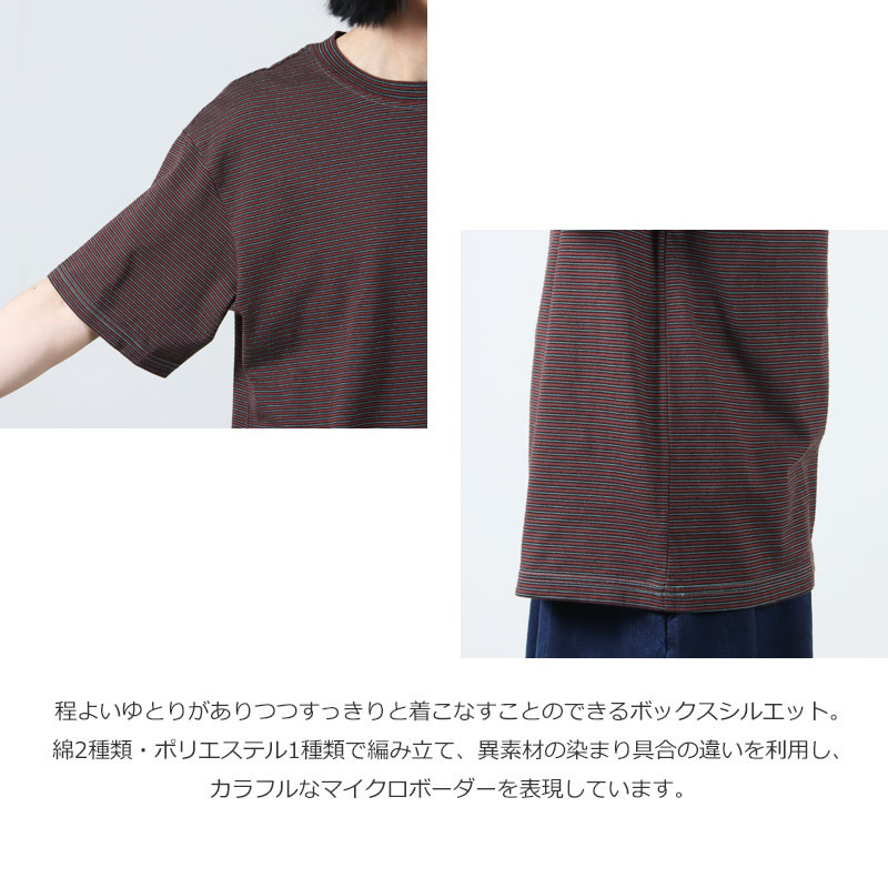 COOHEM(إ) Yonetomi NEW BASIC GARMENT DYED BORDER T-SHIRT