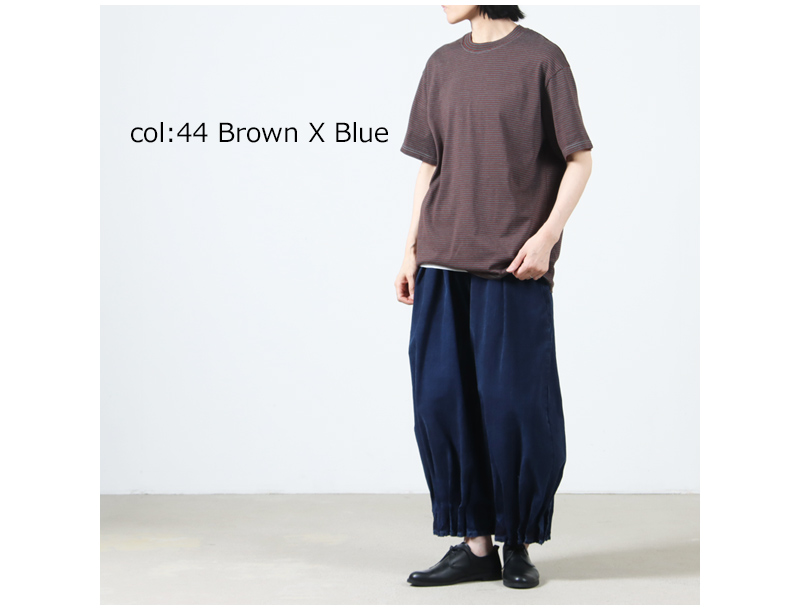 COOHEM(إ) Yonetomi NEW BASIC GARMENT DYED BORDER T-SHIRT