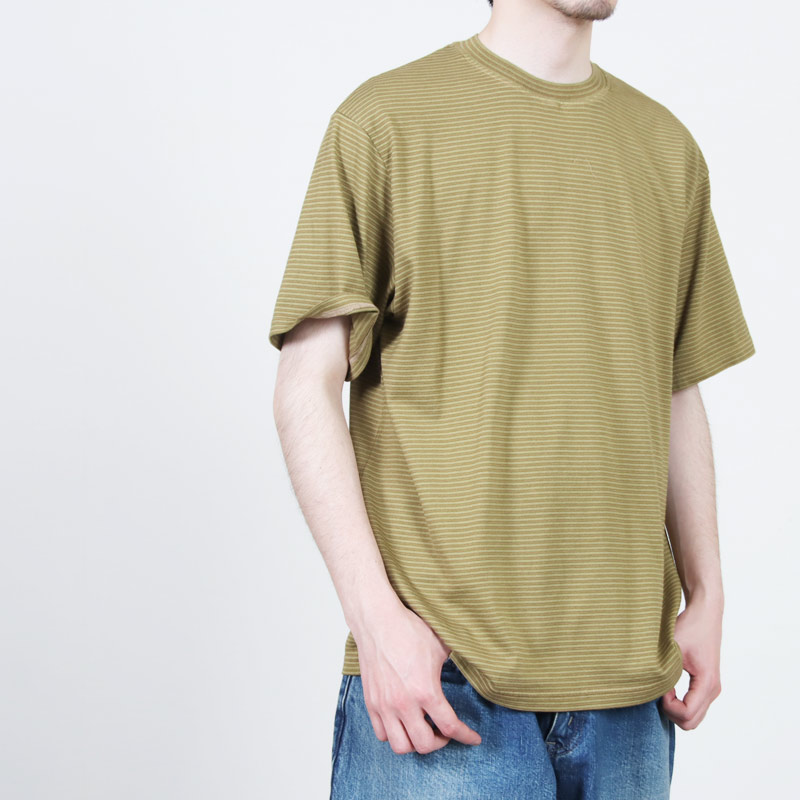 COOHEM(�����إ�) GARMENT DYED BORDER T-SHIRT ��Short Sleeve��