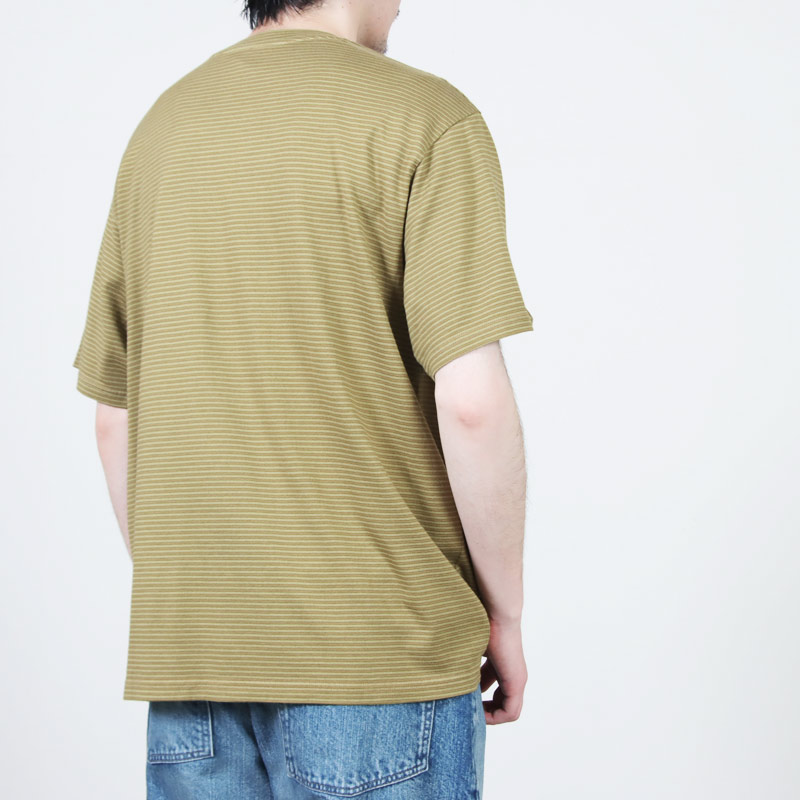 COOHEM(�����إ�) GARMENT DYED BORDER T-SHIRT ��Short Sleeve��