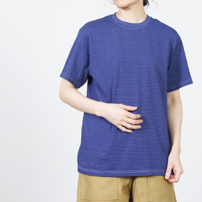 COOHEM(�����إ�) GARMENT DYED BORDER T-SHIRT ��Short Sleeve��