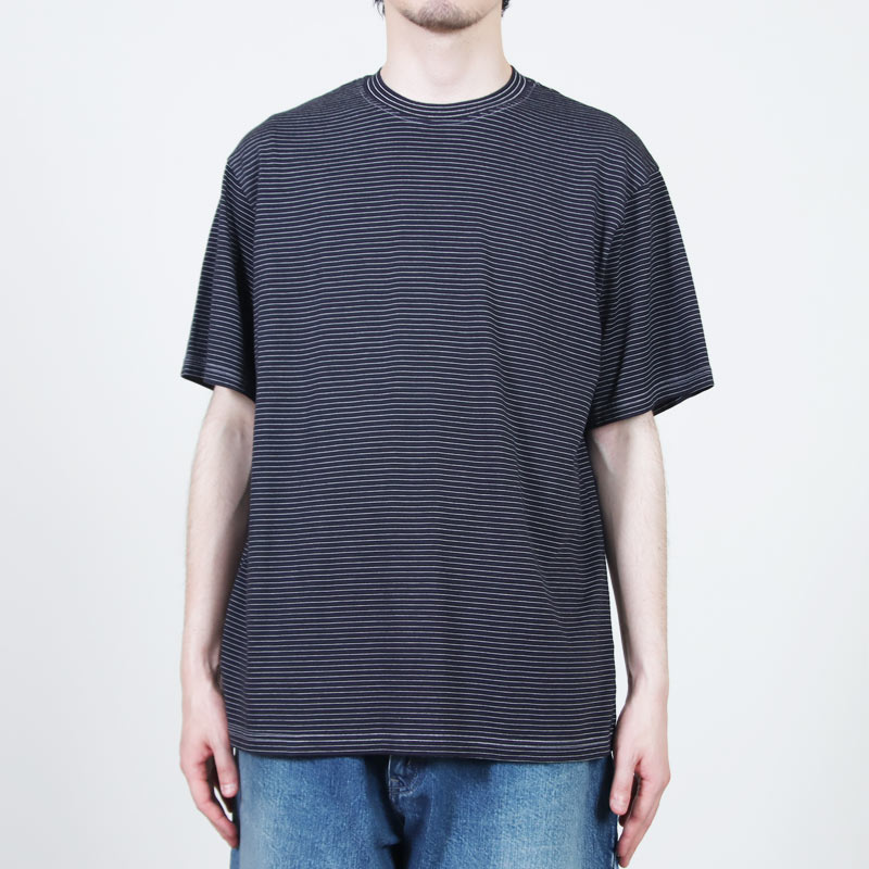 COOHEM(�����إ�) GARMENT DYED BORDER T-SHIRT ��Short Sleeve��